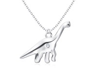 Dinosaur Brachiosaurus Silver Necklace SPE-4880